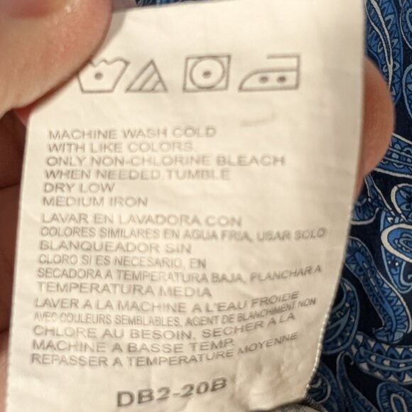 Wrangler George Straight Collection Blue Paisley Button-Up Shirt Size XXL - Picture 10 of 14